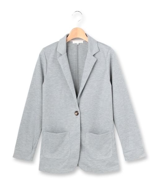 THE SHOP TK (ザ ショップ ティーケー )の「ポンチテーラードジャケット(テーラードジャケット・レディース・グリーン/グレー/ブルー・12/13)」の2枚目の写真