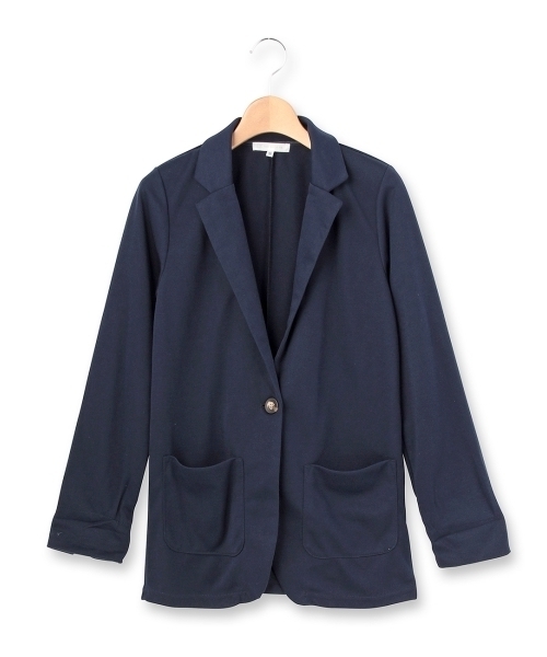 THE SHOP TK (ザ ショップ ティーケー )の「ポンチテーラードジャケット(テーラードジャケット・レディース・グリーン/グレー/ブルー・12/13)」の1枚目の写真