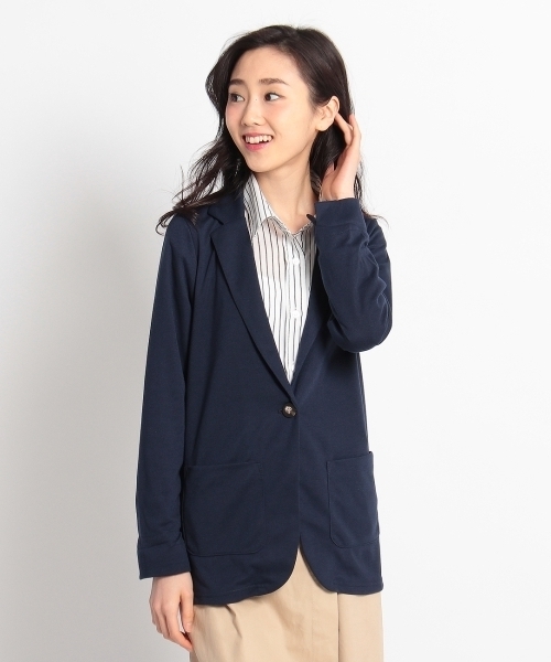 THE SHOP TK (ザ ショップ ティーケー )の「ポンチテーラードジャケット(テーラードジャケット・レディース・グリーン/グレー/ブルー・12/13)」の6枚目の写真