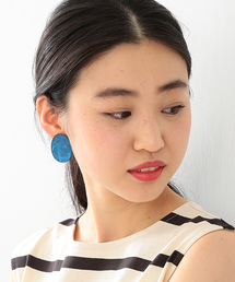 Ray BEAMS | ANNIE COSTELLO BROWN×Ray BEAMS / 別注 OVAL blue ピアス(ピアス（両耳用）)