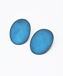 Ray BEAMS | ANNIE COSTELLO BROWN×Ray BEAMS / 別注 OVAL blue ピアス(ピアス（両耳用）)