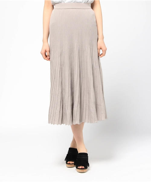MOUSSY（マウジー）の「Pleat Knit Skirt（スカート・レディース・ライトピンク/ライトグレー/ホワイト・FREE）」の12枚目の写真