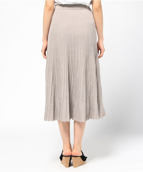 MOUSSY（マウジー）の「Pleat Knit Skirt（スカート・レディース・ライトピンク/ライトグレー/ホワイト・FREE）」の6枚目の写真