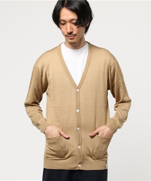 WEGO（ウィゴー）の「WEGO/ニットカーディガン（カーディガン/ボレロ・メンズ・ネイビー/杢グレー/レッド/ベージュ・MEDIUM/LARGE）」の16枚目の写真