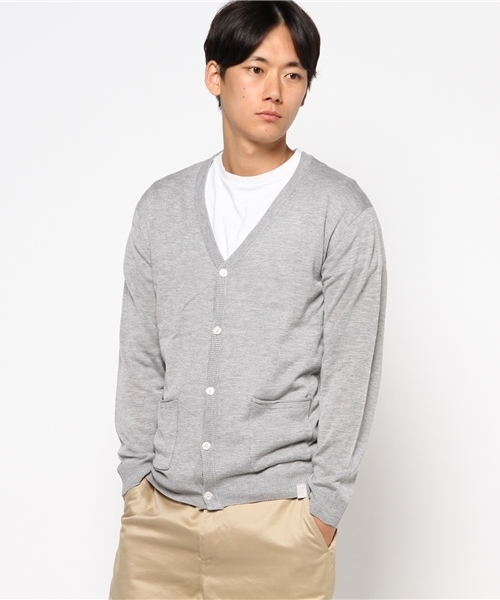 WEGO（ウィゴー）の「WEGO/ニットカーディガン（カーディガン/ボレロ・メンズ・ネイビー/杢グレー/レッド/ベージュ・MEDIUM/LARGE）」の5枚目の写真