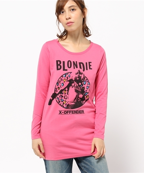 HYSTERIC GLAMOUR(ヒステリックグラマー)の「BLONDIE/’76 pt ビッグT-SH(Tシャツ/カットソー・レディース・ホワイト/ピンク/ブルー・FREE)」の17枚目の写真