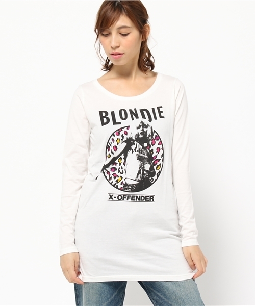 HYSTERIC GLAMOUR(ヒステリックグラマー)の「BLONDIE/’76 pt ビッグT-SH(Tシャツ/カットソー・レディース・ホワイト/ピンク/ブルー・FREE)」の18枚目の写真