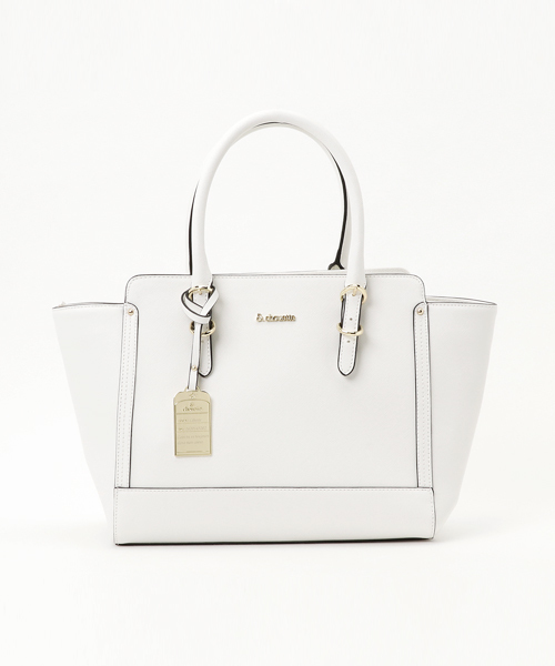 & chouette（アンドシュエット）の「シンプルハンドバッグ Ｍ（ハンドバッグ・レディース・ブラック/ベージュ/ホワイト・FREE）」の2枚目の写真