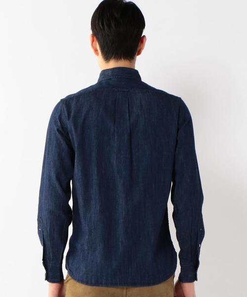 coen（コーエン）の「デニムボタンダウンシャツ（シャツ/ブラウス・メンズ・ネイビー/ライトブルー・X-LARGE/LARGE/MEDIUM/SMALL/X-SMALL）」の11枚目の写真