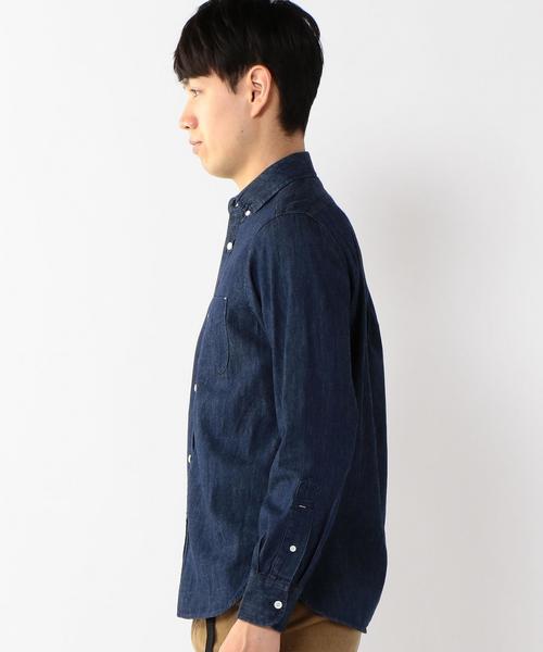 coen（コーエン）の「デニムボタンダウンシャツ（シャツ/ブラウス・メンズ・ネイビー/ライトブルー・X-LARGE/LARGE/MEDIUM/SMALL/X-SMALL）」の13枚目の写真