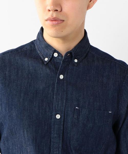 coen（コーエン）の「デニムボタンダウンシャツ（シャツ/ブラウス・メンズ・ネイビー/ライトブルー・X-LARGE/LARGE/MEDIUM/SMALL/X-SMALL）」の15枚目の写真