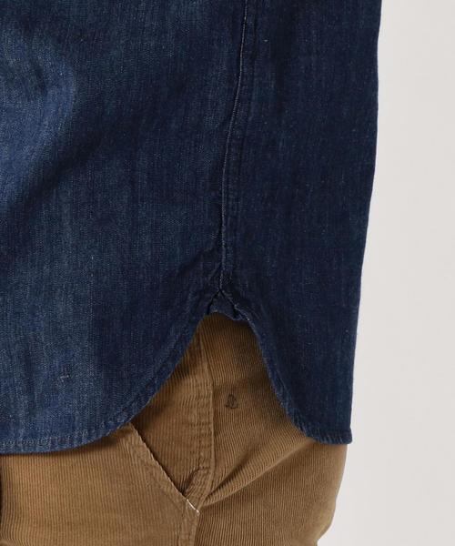 coen（コーエン）の「デニムボタンダウンシャツ（シャツ/ブラウス・メンズ・ネイビー/ライトブルー・X-LARGE/LARGE/MEDIUM/SMALL/X-SMALL）」の5枚目の写真