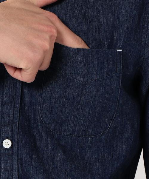 coen（コーエン）の「デニムボタンダウンシャツ（シャツ/ブラウス・メンズ・ネイビー/ライトブルー・X-LARGE/LARGE/MEDIUM/SMALL/X-SMALL）」の7枚目の写真