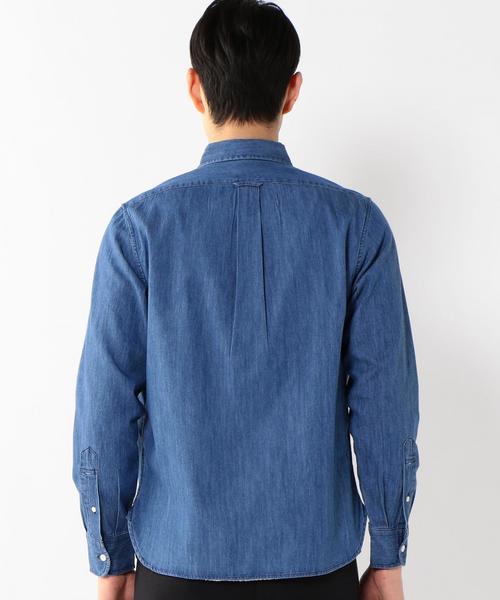 coen（コーエン）の「デニムボタンダウンシャツ（シャツ/ブラウス・メンズ・ネイビー/ライトブルー・X-LARGE/LARGE/MEDIUM/SMALL/X-SMALL）」の8枚目の写真