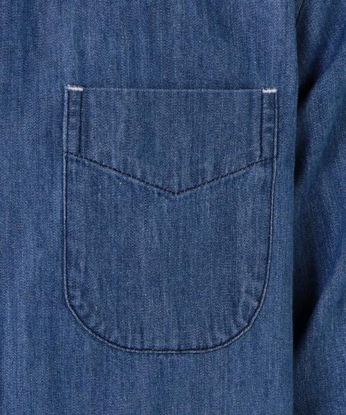 coen（コーエン）の「デニムボタンダウンシャツ（シャツ/ブラウス・メンズ・ネイビー/ライトブルー・X-LARGE/LARGE/MEDIUM/SMALL/X-SMALL）」の9枚目の写真