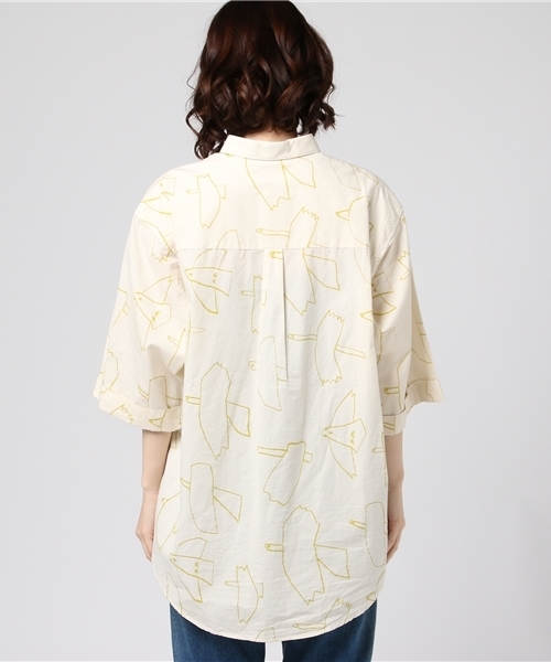 Ne-net（ネネット）の「S はばたきシャツ（シャツ/ブラウス・レディース・ホワイト/ブラック/イエロー・02）」の12枚目の写真