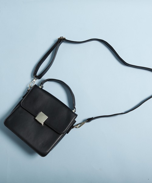 PLAIN CLOTHING（プレーンクロージング）の「ワンハンドルスクエアバッグ/ショルダーバッグ【PLAIN CLOTHING】（ショルダーバッグ・レディース・キャメル/ブラック/グレー・FREE）」の18枚目の写真