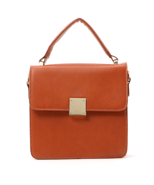 PLAIN CLOTHING（プレーンクロージング）の「ワンハンドルスクエアバッグ/ショルダーバッグ【PLAIN CLOTHING】（ショルダーバッグ・レディース・キャメル/ブラック/グレー・FREE）」の14枚目の写真