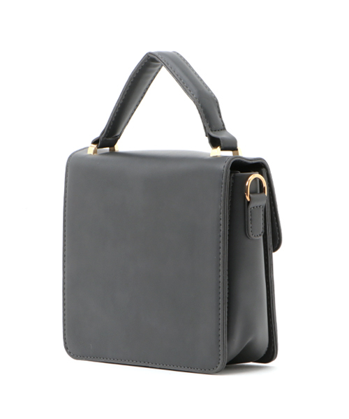 PLAIN CLOTHING（プレーンクロージング）の「ワンハンドルスクエアバッグ/ショルダーバッグ【PLAIN CLOTHING】（ショルダーバッグ・レディース・キャメル/ブラック/グレー・FREE）」の4枚目の写真
