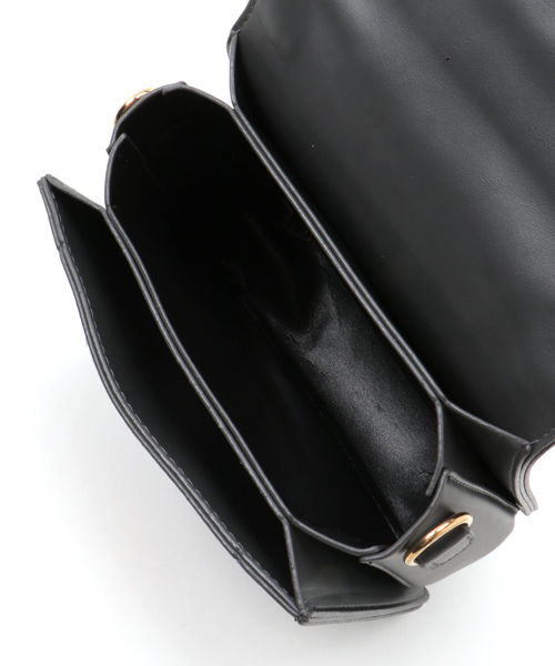 PLAIN CLOTHING（プレーンクロージング）の「ワンハンドルスクエアバッグ/ショルダーバッグ【PLAIN CLOTHING】（ショルダーバッグ・レディース・キャメル/ブラック/グレー・FREE）」の8枚目の写真