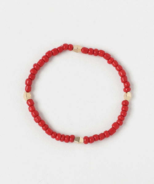 WEGO（ウィゴー）の「WEGO/ビーズゴムブレスレット（ブレスレット・メンズ・レッド/レッド系その他/ホワイト/ブラック系その他/ターコイズブルー/その他1/その他2/その他3/ブラック・FREE）」の7枚目の写真