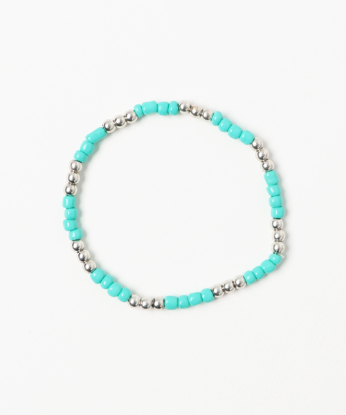 WEGO（ウィゴー）の「WEGO/ビーズゴムブレスレット（ブレスレット・メンズ・レッド/レッド系その他/ホワイト/ブラック系その他/ターコイズブルー/その他1/その他2/その他3/ブラック・FREE）」の5枚目の写真