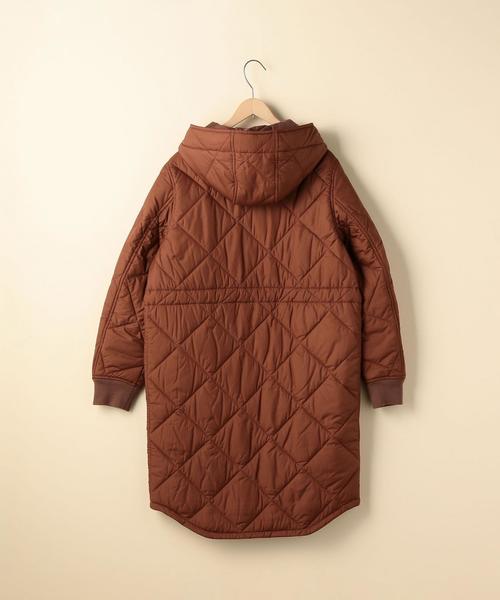 美品 17aw coen コーエン タフレックス サーモア ミリタリー キルティング ノーカラー ショート コート ジャケット レディース M ベージュ coen（コーエン）の「手洗いできるTUFLEX(タフレックス)×Thermore