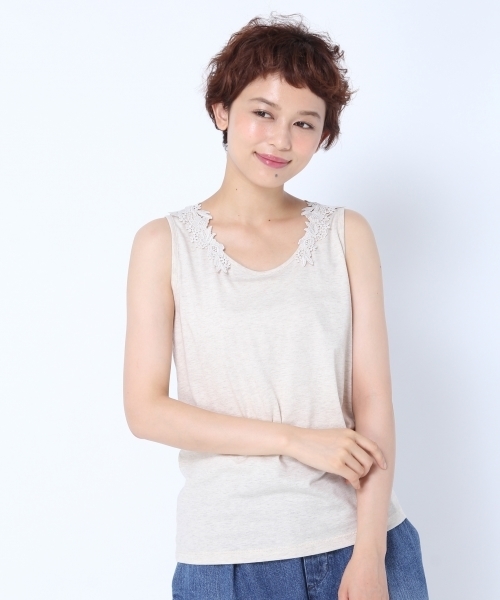 studio CLIP（スタディオクリップ）の「機能素材バックレースタンクトップ（タンクトップ・レディース・アイボリー/ボルドー/グリーン/ネイビー/チャコール/オフホワイト・LARGE/X-LARGE/XXX-LARGE/MEDIUM）」の19枚目の写真