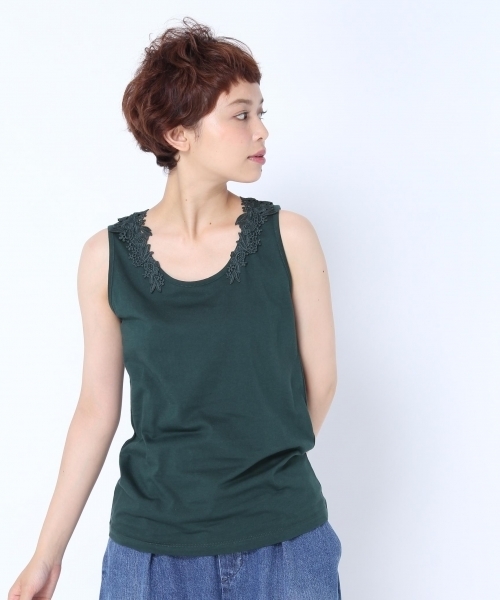 studio CLIP（スタディオクリップ）の「機能素材バックレースタンクトップ（タンクトップ・レディース・アイボリー/ボルドー/グリーン/ネイビー/チャコール/オフホワイト・LARGE/X-LARGE/XXX-LARGE/MEDIUM）」の18枚目の写真