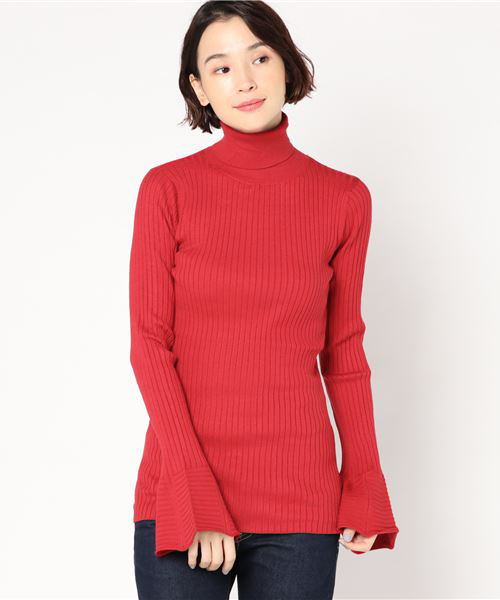 ivory court（アイボリーコート）の「【SIMPLICITE】ベルスリーブプルオーバー◆（ニット/セーター・レディース・ブラック/ベージュ/レッド・FREE）」の3枚目の写真