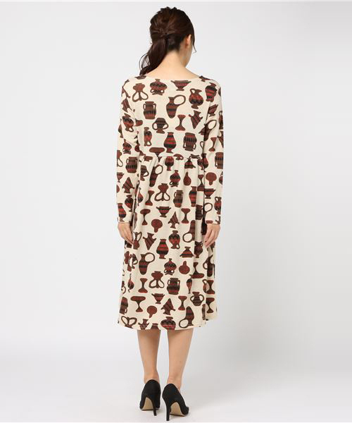 MERLOT（メルロー）の「つぼっこ柄ワンピース2440（ワンピース・レディース・オレンジ/ベージュ/ネイビー・FREE）」の12枚目の写真