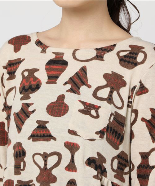 MERLOT（メルロー）の「つぼっこ柄ワンピース2440（ワンピース・レディース・オレンジ/ベージュ/ネイビー・FREE）」の14枚目の写真