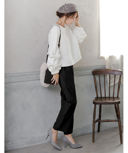 Re:EDIT（リエディ）の「すっきり美脚ストレートパンツ（その他パンツ・レディース・ブラック/ベージュ/ブラウン/グレー/ブラック系その他/ブラウン系その他/バーガンディー/グリーン系その他/モカ・LARGE/MEDIUM/SMALL）」の20枚目の写真