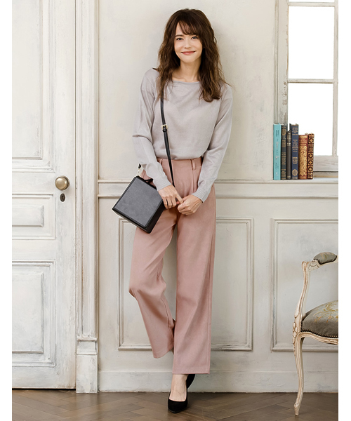 Re:EDIT（リエディ）の「すっきり美脚ストレートパンツ（その他パンツ・レディース・ブラック/ベージュ/ブラウン/グレー/ブラック系その他/ブラウン系その他/バーガンディー/グリーン系その他/モカ・LARGE/MEDIUM/SMALL）」の21枚目の写真