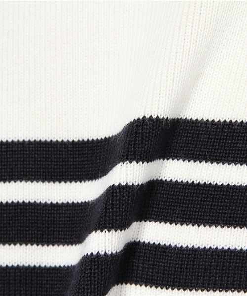 SHIPS JET BLUE（シップスジェットブルー）の「LE MINOR:マリンボーダーニット（ニット/セーター・メンズ・グレー/レッド/ネイビー・MEDIUM/SMALL/LARGE）」の9枚目の写真