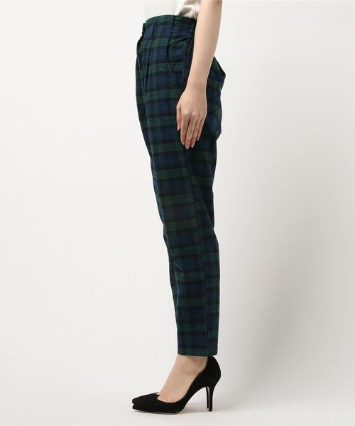 PUNYUS(プニュズ)の「チェックテーバードパンツ(その他パンツ・レディース・グリーン系その他2/レッド系その他2・2/4/1/3)」の3枚目の写真