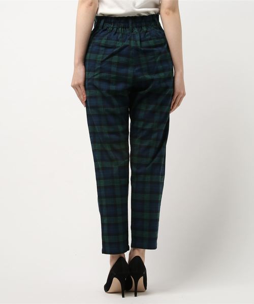 PUNYUS(プニュズ)の「チェックテーバードパンツ(その他パンツ・レディース・グリーン系その他2/レッド系その他2・2/4/1/3)」の4枚目の写真