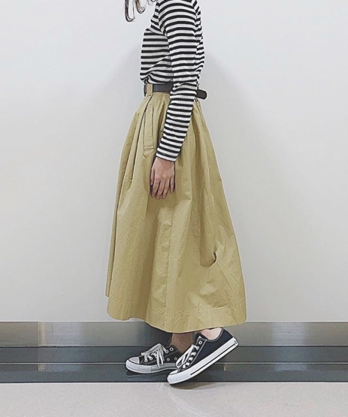 PAGEBOY（ページボーイ）の「ボーダーリブVネックロンT（Tシャツ/カットソー・レディース・チャコールグレー/ブラック/レッド系その他・FREE）」の11枚目の写真