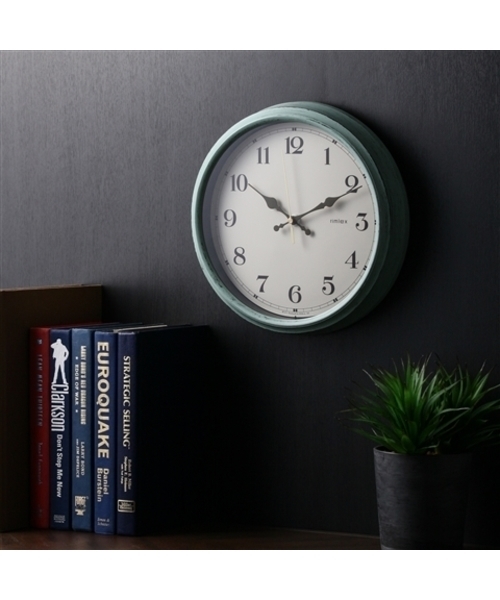 Francfranc フランフラン の 電波時計 エアリアルレトロ グリーン 掛け時計 Wear