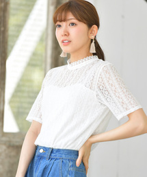 rps | 総レースプチハイ半袖ブラウス(シャツ/ブラウス)