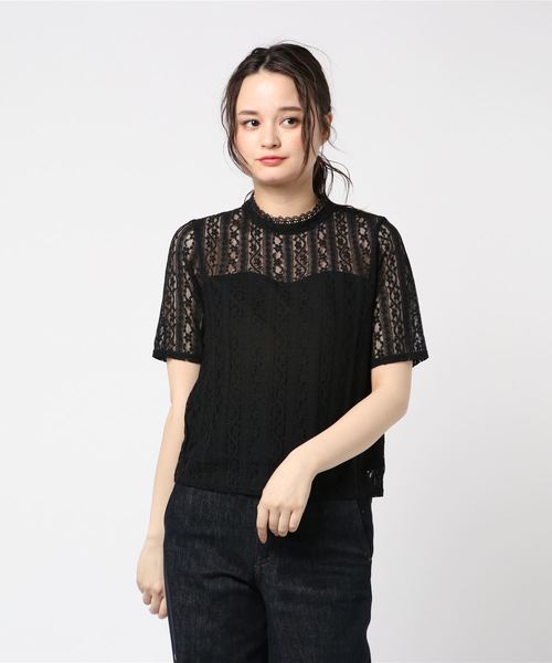 rps（アールピーエス）の「総レースプチハイ半袖ブラウス（シャツ/ブラウス・レディース・ブラック/オフホワイト/ホワイト系その他2/ブラック系その他2・M）」の12枚目の写真