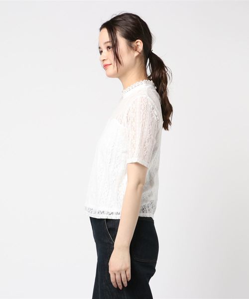 rps（アールピーエス）の「総レースプチハイ半袖ブラウス（シャツ/ブラウス・レディース・ブラック/オフホワイト/ホワイト系その他2/ブラック系その他2・M）」の14枚目の写真