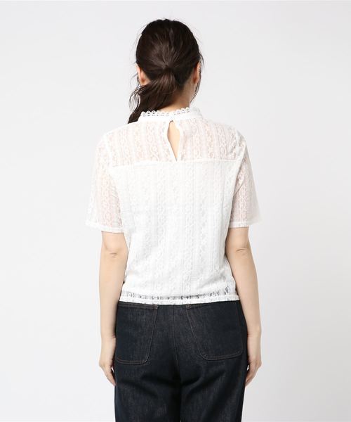 rps（アールピーエス）の「総レースプチハイ半袖ブラウス（シャツ/ブラウス・レディース・ブラック/オフホワイト/ホワイト系その他2/ブラック系その他2・M）」の13枚目の写真