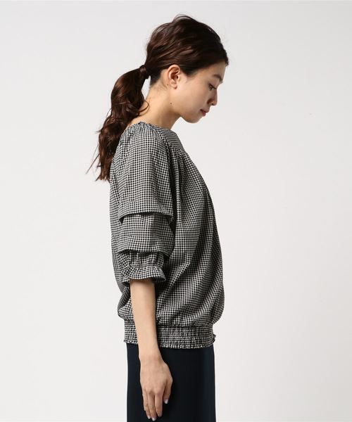 rps（アールピーエス）の「変形タックキャンディースリーブブラウス（シャツ/ブラウス・レディース・ブラック/ピンク/マスタード・M）」の10枚目の写真