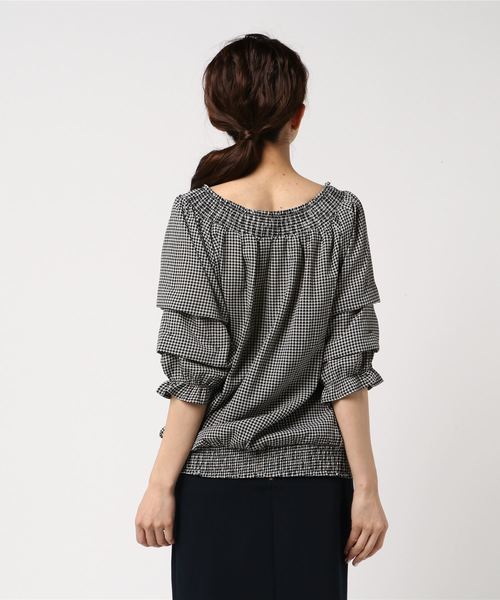 rps（アールピーエス）の「変形タックキャンディースリーブブラウス（シャツ/ブラウス・レディース・ブラック/ピンク/マスタード・M）」の11枚目の写真