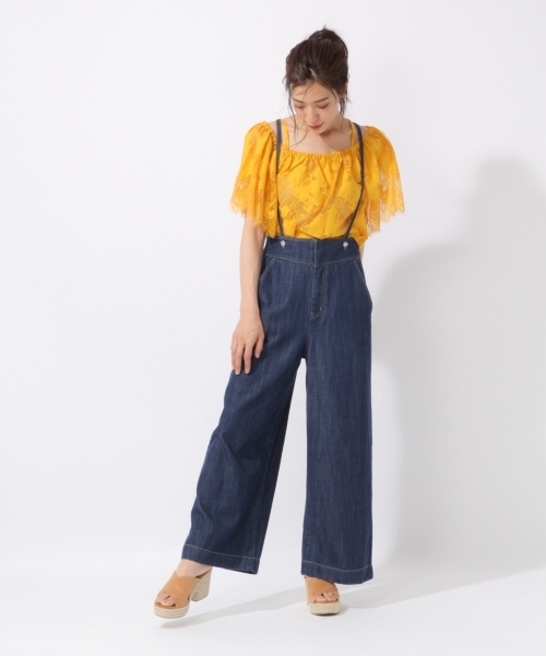 laboratory work（ラボラトリーワーク）の「サス付き後ろレースアップパンツ（その他パンツ・レディース・ベージュ/ブラウン/ブルー・MEDIUM）」の7枚目の写真