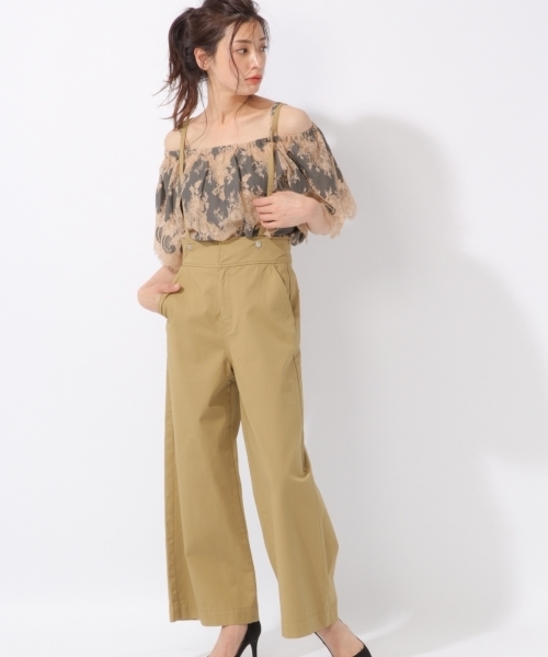 laboratory work（ラボラトリーワーク）の「サス付き後ろレースアップパンツ（その他パンツ・レディース・ベージュ/ブラウン/ブルー・MEDIUM）」の8枚目の写真