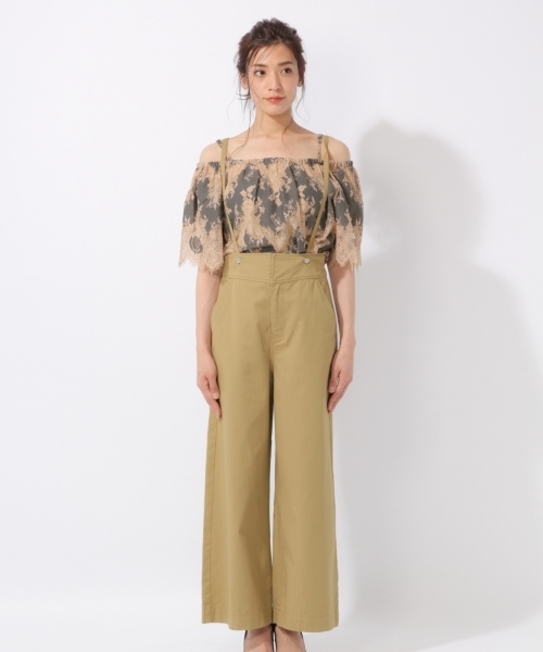 laboratory work（ラボラトリーワーク）の「サス付き後ろレースアップパンツ（その他パンツ・レディース・ベージュ/ブラウン/ブルー・MEDIUM）」の9枚目の写真