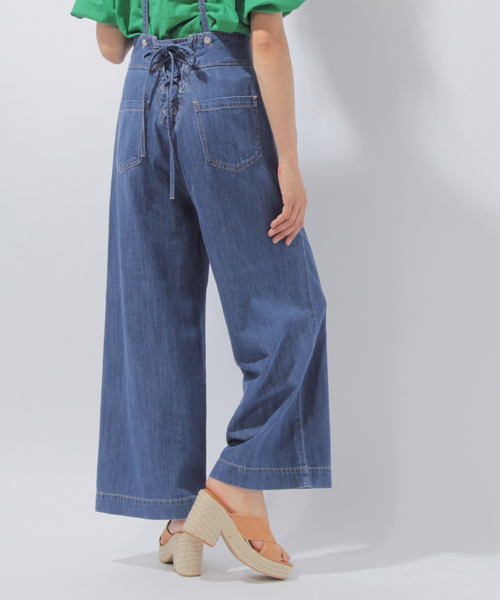 laboratory work（ラボラトリーワーク）の「サス付き後ろレースアップパンツ（その他パンツ・レディース・ベージュ/ブラウン/ブルー・MEDIUM）」の21枚目の写真