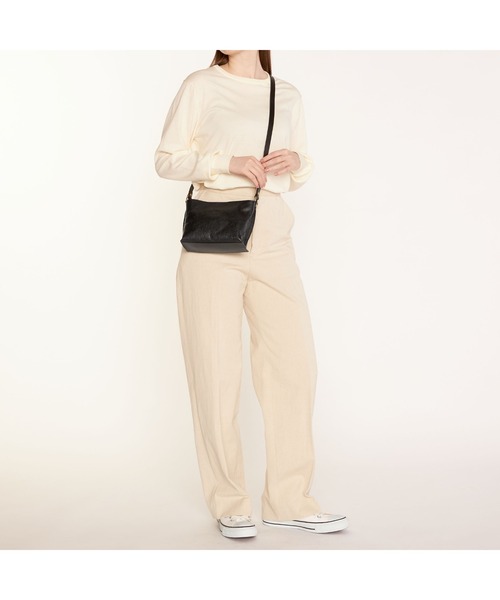 IL BISONTE（イルビゾンテ）の「IL BISONTE / ORIGINAL LEATHER / SHOULDER BAG（ショルダーバッグ・レディース・グレー/レッド/オリーブ/ダークブラウン/ブラック/ナチュラル/ライトブラウン/グリーン/レンガ/オレンジ/ネイビー・FREE）」の18枚目の写真